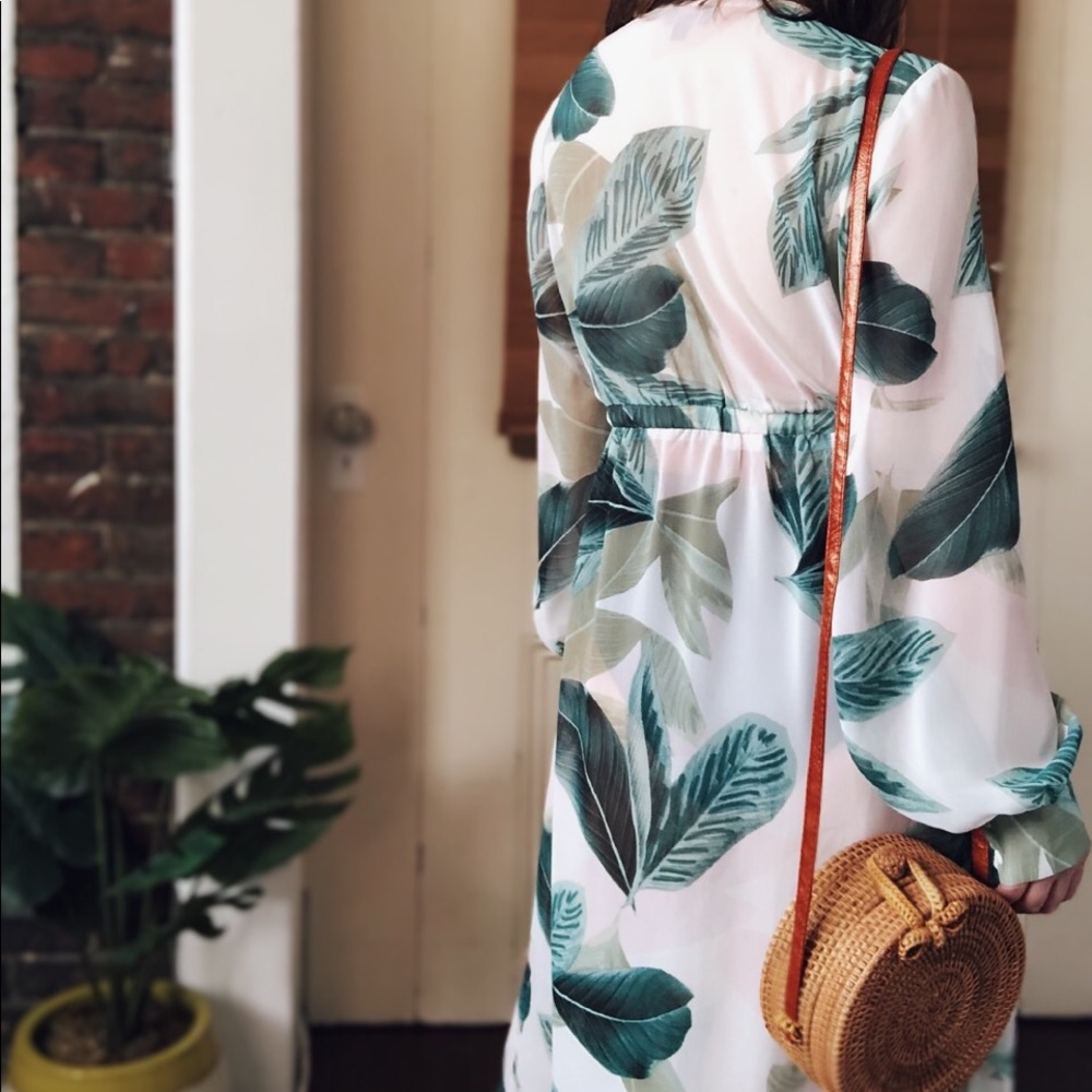 Last 1✨🆕Malibu Palm Leaf Kimono Beach Cover Up - Picture 3 of 8